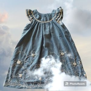 Isobella and Chloe Blue Chambray Summer Dress, EUC, Size 6, Beautiful!!
